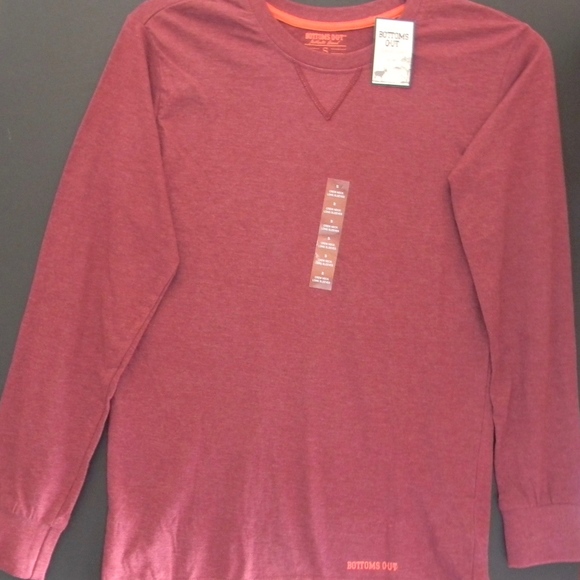 BOTTOMS OUT MEN Small SM Crew Neck NWT Maroon Red - Picture 1 of 8